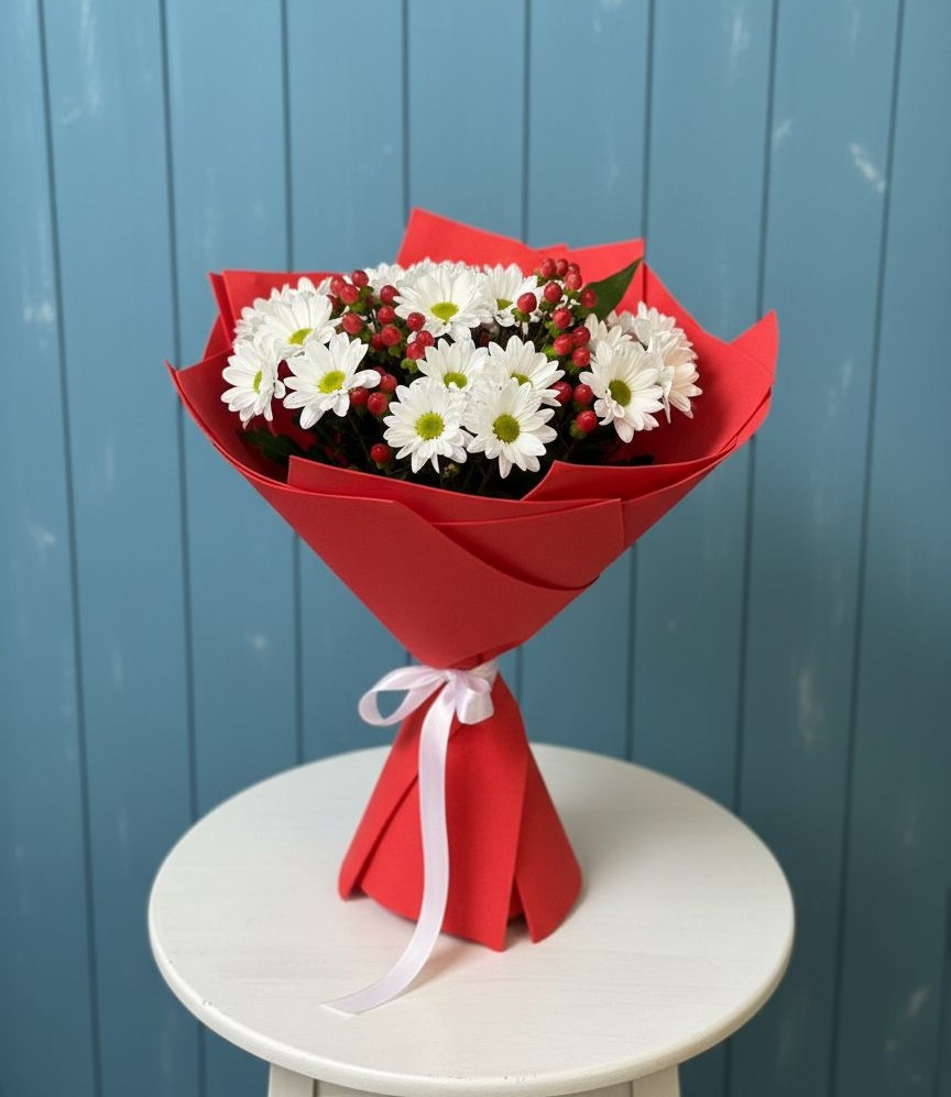 Букет цветов из: Хризантемы в Краснооктябрьский