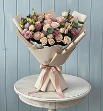 Букет цветов из:  Розы и Лизиантусы #REPLACE_PRED# Краснооктябрьский