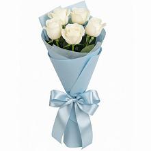 Букет 5 Белых роз Проуд #REPLACE_PRED# Краснооктябрьский