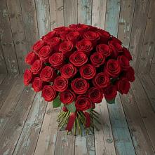 Букет 55 Красных роз Фридом #REPLACE_PRED# Краснооктябрьский