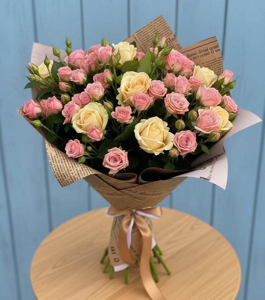 Букет цветов из: Розы в Краснооктябрьский