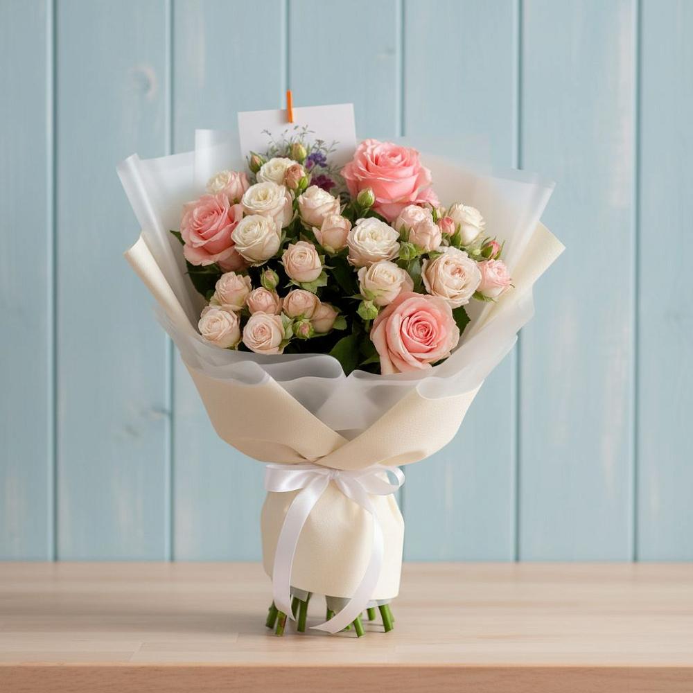 Букет цветов из: Розы в Краснооктябрьский