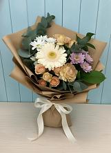 Букет цветов из:  Герберы и Хризантемы в Краснооктябрьский