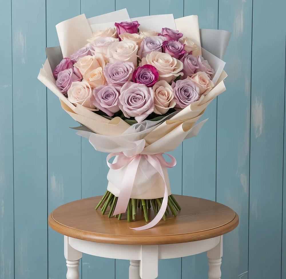 Букет цветов из: Розы в Краснооктябрьский