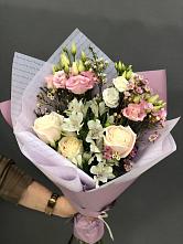 Букет цветов из:  Альстромерии, Розы и Лизиантусы #REPLACE_PRED# Краснооктябрьский