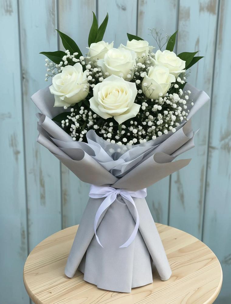 Букет цветов из: Розы в Краснооктябрьский