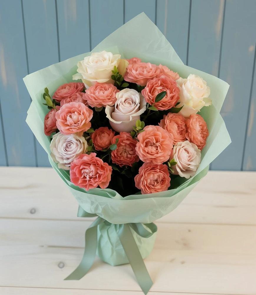 Букет цветов из: Розы в Краснооктябрьский