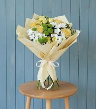 Букет цветов из:  Хризантемы и Розы #REPLACE_PRED# Краснооктябрьский