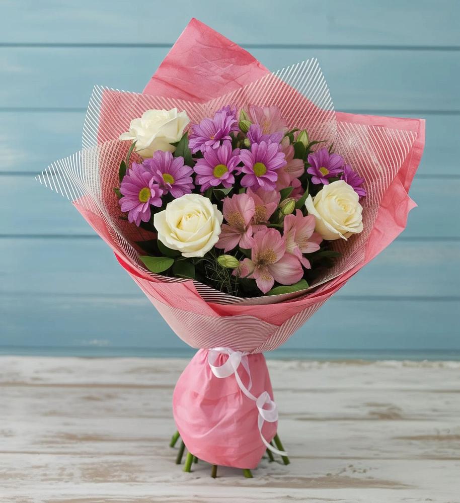 Букет цветов из: Герберы в Краснооктябрьский