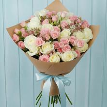 Букет цветов из:  Розы в Краснооктябрьский