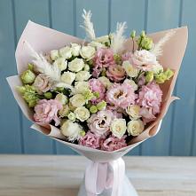 Букет цветов из:  Альстромерии и Розы в Краснооктябрьский